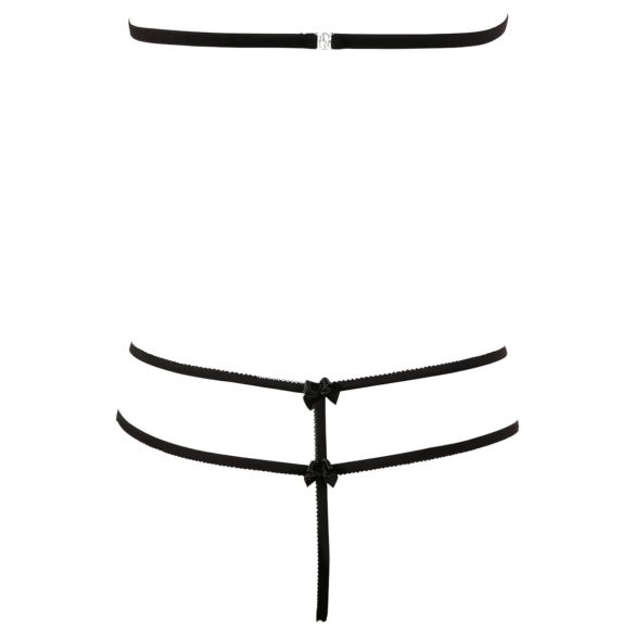 Cottelli - Set lenjerie deschis cu dantelă - negru - M