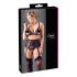 Cottelli Plus Size - Set lenjerie dantelată (negru)