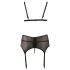 Cottelli Plus Size - Set lenjerie dantelată (negru)