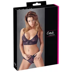 Cottelli - Set lenjerie sutien dantelă florală - mov