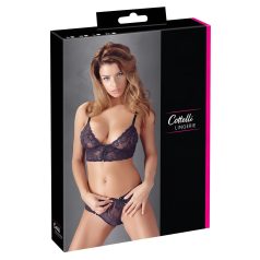 Cottelli - Set lenjerie sutien dantelă florală - mov - M