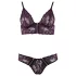 Cottelli - Set lenjerie sutien dantelă florală - mov - XL