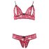 Cottelli - Set sutien erotic din dantelă - roșu - L