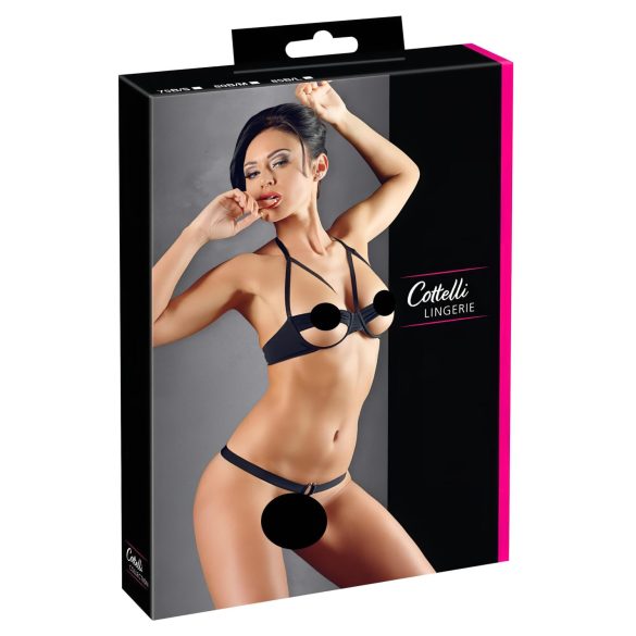 Cottelli - Set sutien cu inele metalice - negru