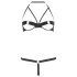 Cottelli - Set sutien cu inele metalice - negru - 80B/M