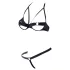 Cottelli - Set sutien cu inele metalice - negru - 80B/M