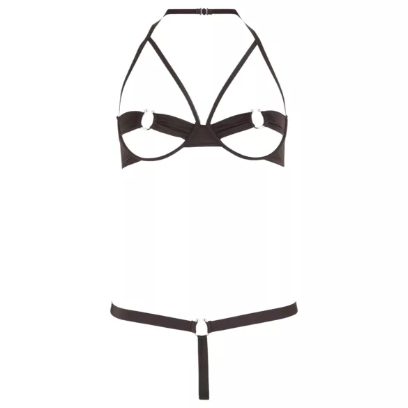 Cottelli - Set sutien cu inele metalice - negru - 85B/L