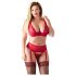 Cottelli Plus Size - lenjerie variabilă duo (roșu) - 95E/2XL