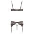 Abierta Fina - set sutien magic din dantelă strălucitoare (negru)