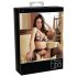 Abierta Fina - set sutien magic din dantelă strălucitoare (negru) - XL