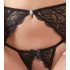Abierta Fina - set sutien magic din dantelă strălucitoare (negru) - XL