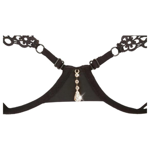 Cottelli - set sutien brodat strălucitor - negru