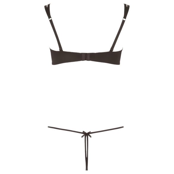 Cottelli - set sutien brodat strălucitor - negru - M