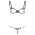 Cottelli - Set sutien brodat strălucitor (negru) - L