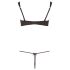 Cottelli - Set sutien brodat strălucitor (negru) - L