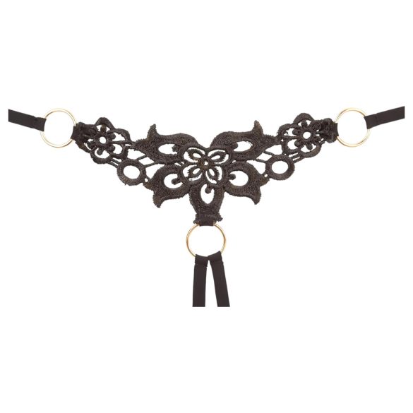 Cottelli - set sutien brodat strălucitor - negru - L