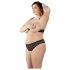Set Cottelli Plus Size Perlă - Sutien Negru Seducător - 2XL