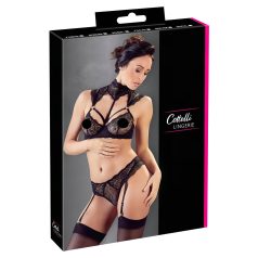 Cottelli - set sutien dantelat cu guler (negru) - 80B/M