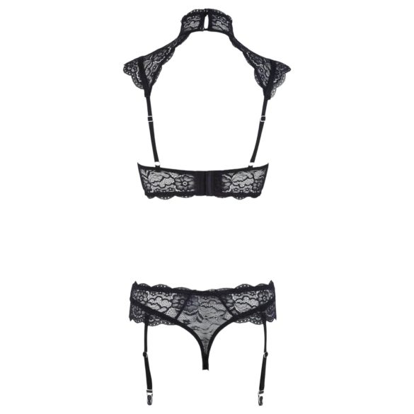 Cottelli - set sutien dantelat cu guler (negru) - 80B/M