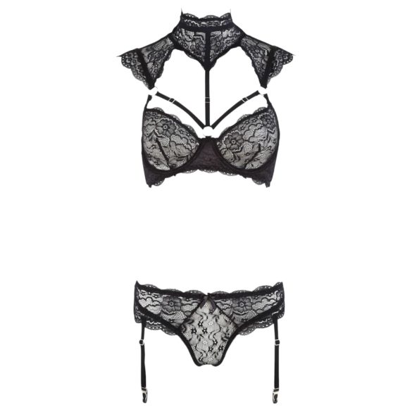 Cottelli - set sutien dantelat cu guler (negru) - 85B/L