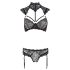 Cottelli - set sutien dantelat cu guler (negru) - 75C/S