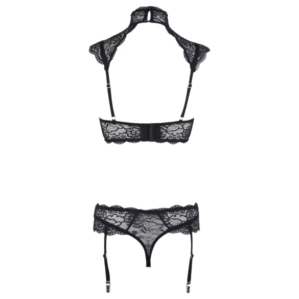 Cottelli - set sutien dantelat cu guler (negru) - 75C/S