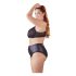 Cottelli Plus Size - Sutien și chiloți cu bretele încrucișate (negru) - 85E/L