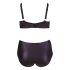 Cottelli Plus Size - Sutien și chiloți cu bretele încrucișate (negru) - 85E/L