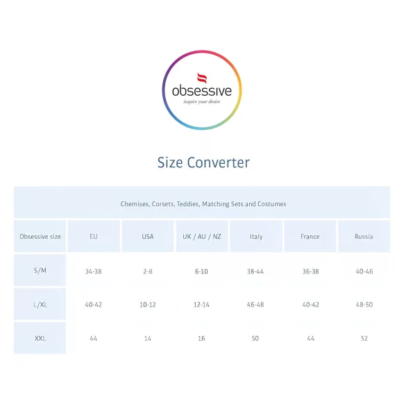 Obsessive - set lenjerie cu broderii fine - negru