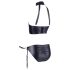 Cottelli Bondage - set lucios cu ridicător de sâni și cătușe (negru) - XL