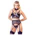 Set sexy Cottelli Bondage din dantelă cu cătușe (negru)