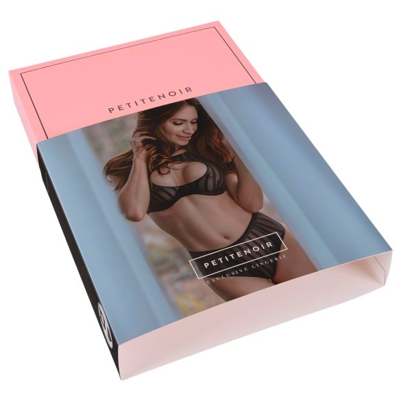 Petite Noir Exclusive - set sutien cu dungi (negru)