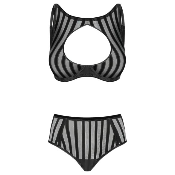 Petite Noir Exclusive - set sutien cu dungi (negru)