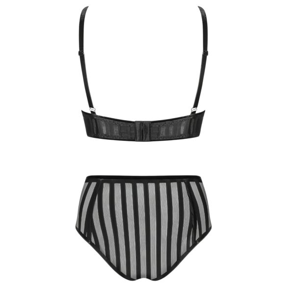 Petite Noir Exclusive - set sutien cu dungi (negru)