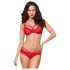 Set lenjerie roșie cu dantelă Obsessive 860-SET-3