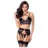 Abierta Fina - set lenjerie sexy din dantelă - negru - L
