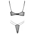 Cottelli - set sutien transparent din dantelă (negru) - M