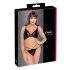 Cottelli - Set sutien dantelat transparent (negru) - L