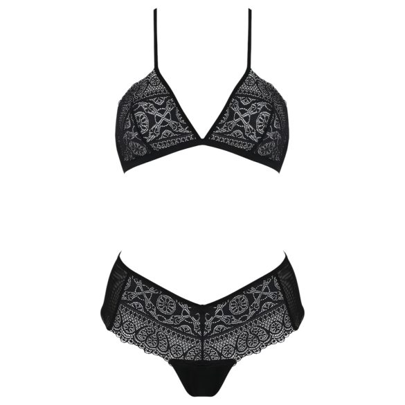 Set bikini dantelă Eco Kerria - negru - L/XL