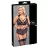 Cottelli Bondage Plus Size - set sutien dantelă (negru)