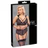 Cottelli Bondage Plus Size - set sutien dantelă (negru)