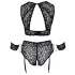 Cottelli Bondage Plus Size - set sutien dantelă (negru)