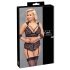 Cottelli Bondage Plus Size - set sutien dantelă (negru) - 4XL