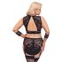 Cottelli Bondage Plus Size - set sutien dantelă (negru) - 4XL