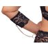 Cottelli Bondage Plus Size - set sutien dantelă (negru) - 4XL