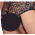 Cottelli Bondage Plus Size - set sutien dantelă (negru) - 4XL