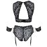 Cottelli Bondage Plus Size - set sutien dantelă (negru) - 4XL