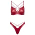 Cottelli Party - set sutien cu efect lucios - roșu