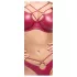 Cottelli Party - set sutien cu efect lucios - roșu - 80B/M