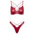 Cottelli Party - set sutien cu efect lucios - roșu - 80B/M